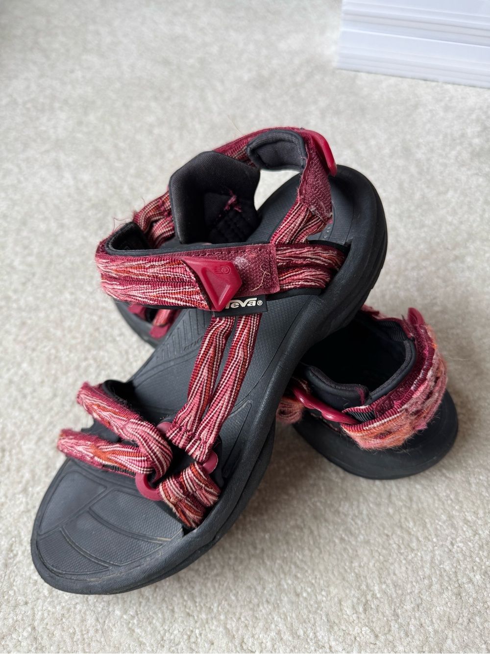 Teva Black and Red Women's Sandals
